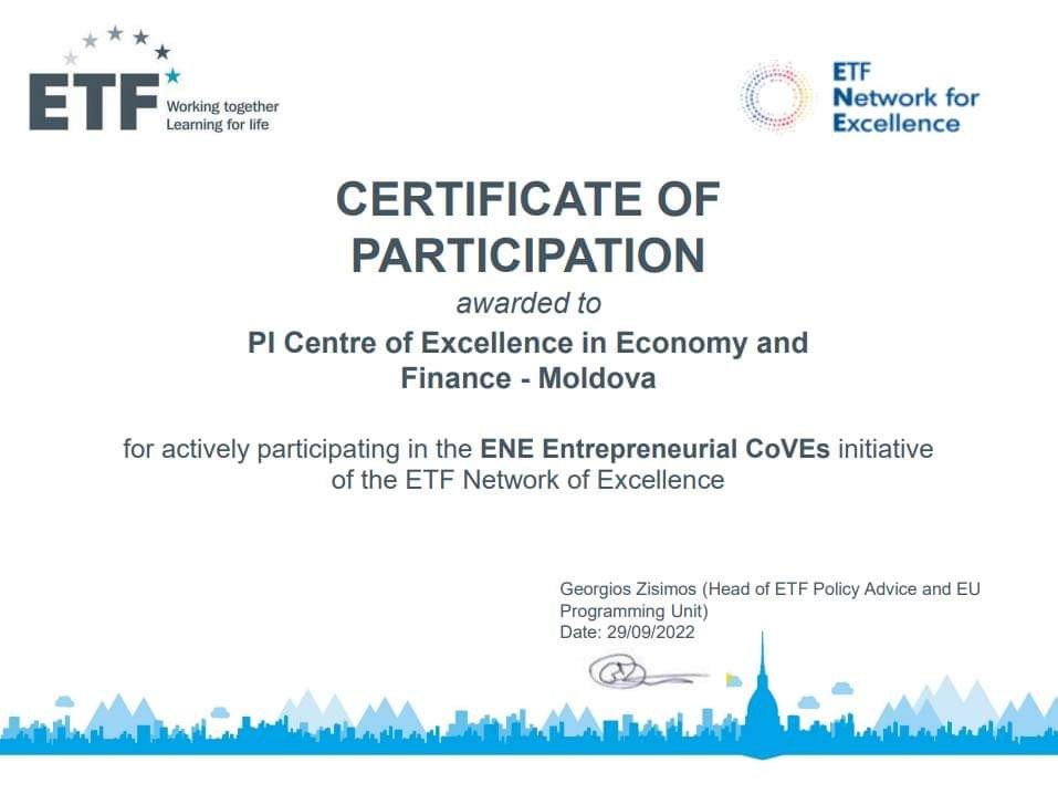 DIPLOMĂ DE GRATITUDINE DIN PARTEA ETF Image