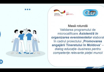 Masa rotundă dedicată validării programului de microcalificare „Asistent/ă în organizarea evenimentelor” Image