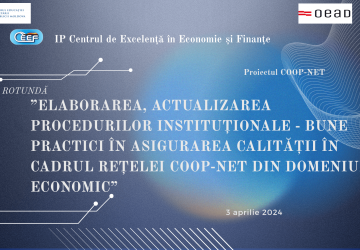 Masa rotundă: ”Elaborarea, actualizarea procedurilor instituționale-bune practici în asigurarea calității în cadrul rețelei COOP-NET din domeniu economic” Image